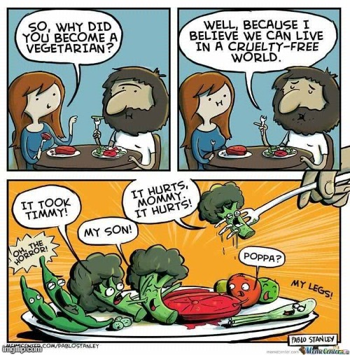 Vegetarian horrors... | image tagged in comics/cartoons,comics,vegetarians | made w/ Imgflip meme maker