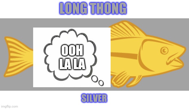 Long Thong Silver | LONG THONG; OOH LA LA; SILVER | image tagged in long john silver meme | made w/ Imgflip meme maker