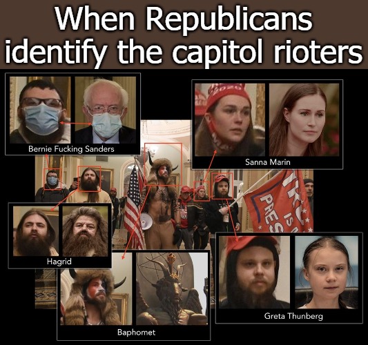 When Republicans identify the capitol rioters | image tagged in splat | made w/ Imgflip meme maker