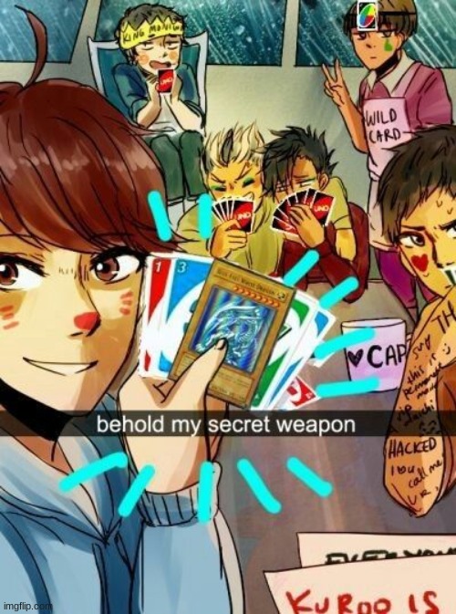 *WHEEZE* OIKAWA  thats a frikin yu gi oh card-. Also tf what are the rooster and owl doin- | made w/ Imgflip meme maker