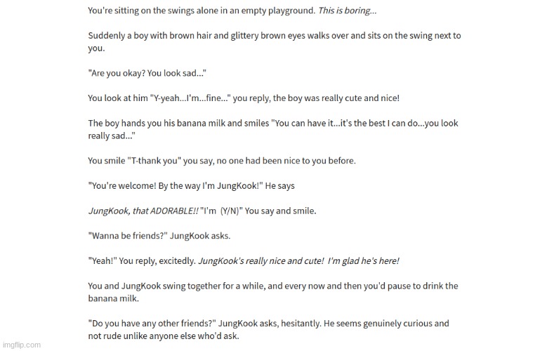 Fanfic im making, pt 1 (fyi they're like late elemetry/ early middle schoolers) | made w/ Imgflip meme maker