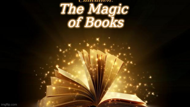 The Magic of Books | The Magic 
of Books | image tagged in magic book,books | made w/ Imgflip meme maker