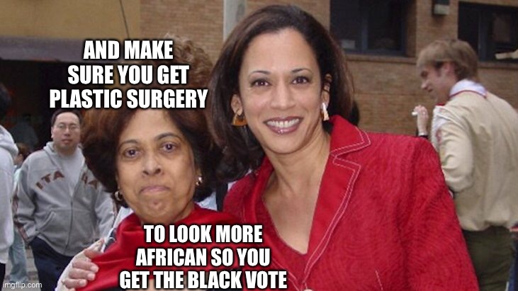 AND MAKE SURE YOU GET PLASTIC SURGERY TO LOOK MORE AFRICAN SO YOU GET THE BLACK VOTE | made w/ Imgflip meme maker