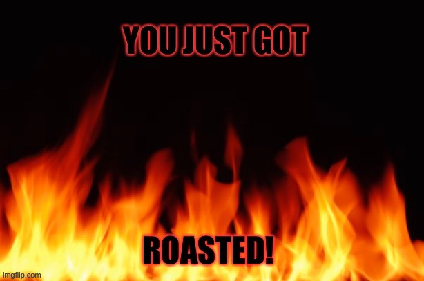 Roasted | image tagged in roasted | made w/ Imgflip meme maker