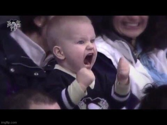 Hockey baby | image tagged in hockey baby | made w/ Imgflip meme maker