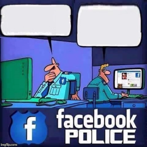 High Quality Facebook Thought Police Blank Meme Template