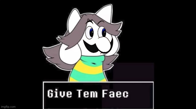 Give temmie a face | image tagged in give temmie a face | made w/ Imgflip meme maker