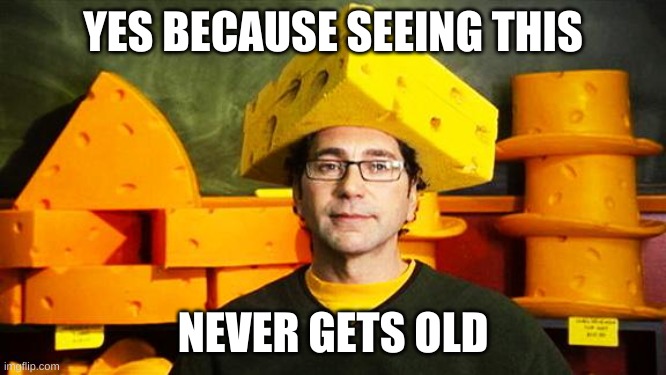 Loyal Cheesehead | YES BECAUSE SEEING THIS NEVER GETS OLD | image tagged in loyal cheesehead | made w/ Imgflip meme maker