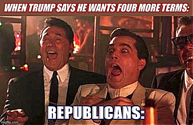 The fabled Republican sense of humor. Why the long face, snowflake? | image tagged in good fellas hilarious,politics lol,political humor,republicans,trump is an asshole,trump | made w/ Imgflip meme maker