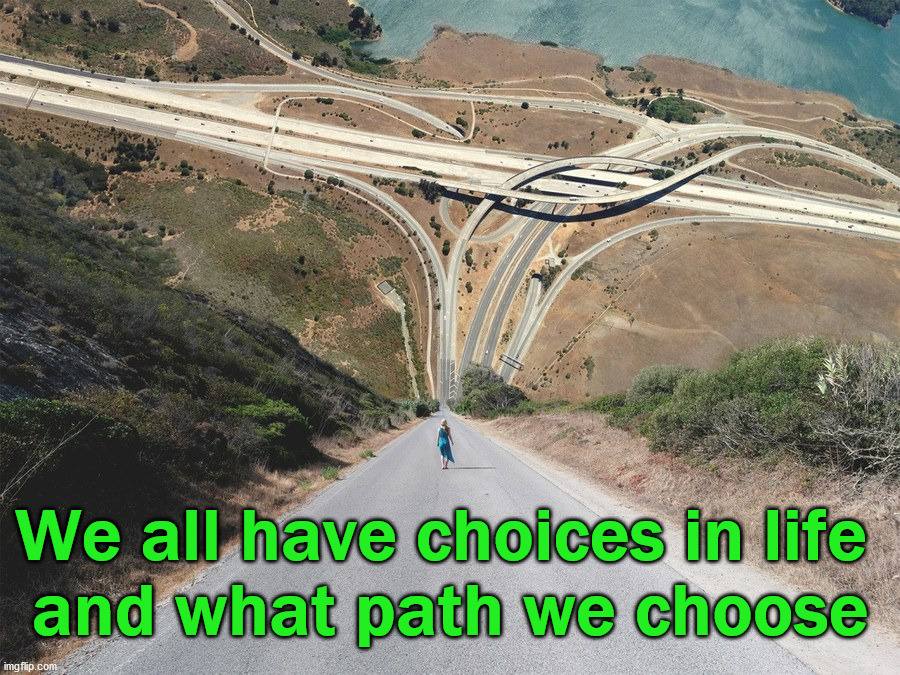 Wholesome Sunday. |  We all have choices in life 
and what path we choose | image tagged in wholesome,advice,path | made w/ Imgflip meme maker