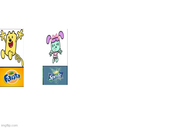 Wubbzy and Daisy soda drinks | image tagged in blank white template,wubbzy,soda | made w/ Imgflip meme maker