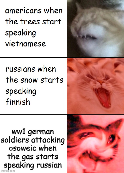 When the trees start speaking | ww1 german soldiers attacking osoweic when the gas starts speaking russian | image tagged in when the trees start speaking | made w/ Imgflip meme maker