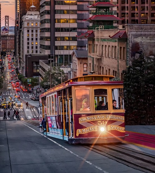 Riding in the San Francisco Cable Car. Photo credit: Saradwata Sarkar | image tagged in awesome,pics,photography | made w/ Imgflip meme maker