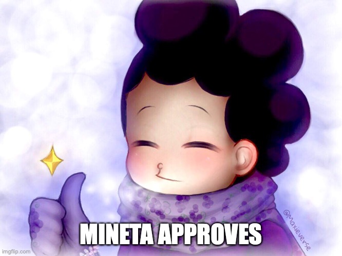 MINETA APPROVES | image tagged in mineta approves | made w/ Imgflip meme maker
