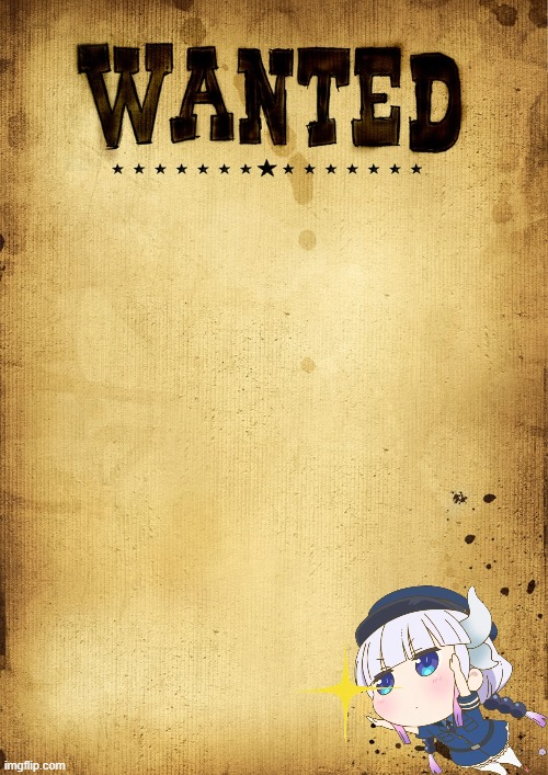 Anime Police Wanted Board Blank Meme Template