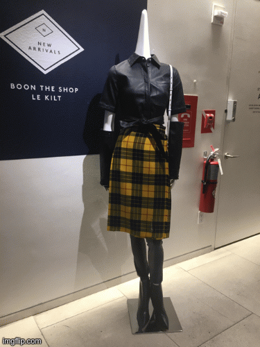 New Arrivals | image tagged in gifs,fashion,le kilt,boon the shop,barneys,brian einersen | made w/ Imgflip images-to-gif maker