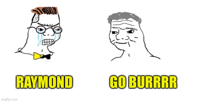 nooo haha go brrr | RAYMOND GO BURRRR | image tagged in nooo haha go brrr | made w/ Imgflip meme maker