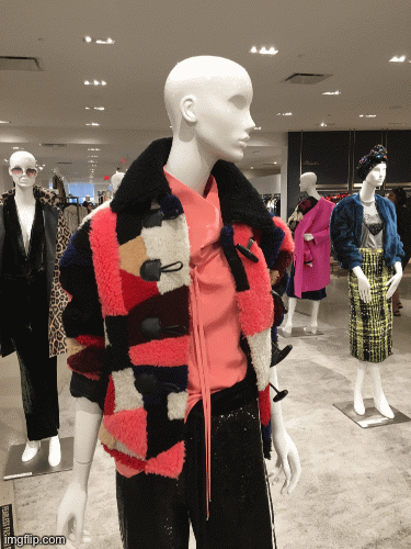 A Stroll Through SaKs | image tagged in fashion,saks fifth avenue,fabric swatches,brian einersen | made w/ Imgflip images-to-gif maker