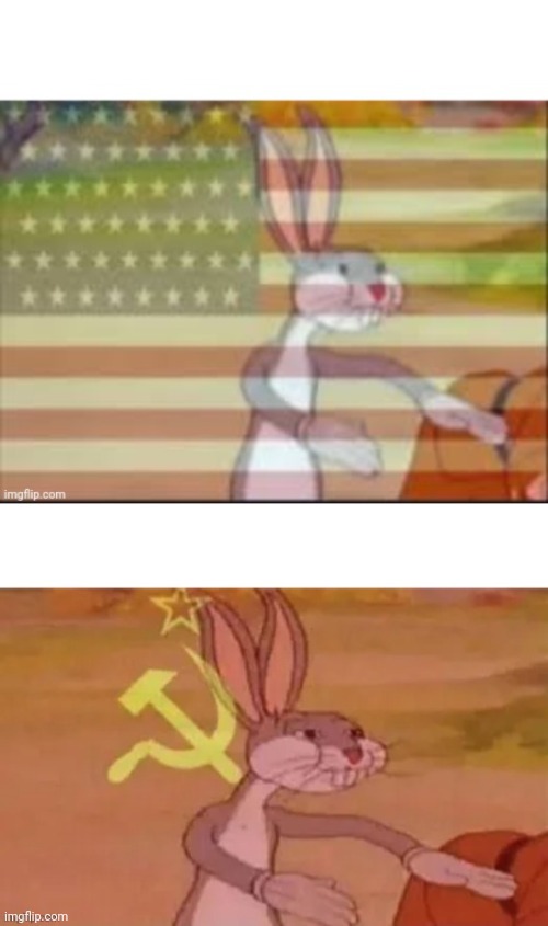 Bugs bunny communist us and Russian Blank Meme Template