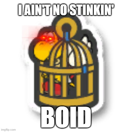 Koopa Paratroopa is a caged "bird" | I AIN'T NO STINKIN'; BOID | image tagged in koopa troopa,parakoopa,caged bird,paper mario,color splash,nintendo | made w/ Imgflip meme maker