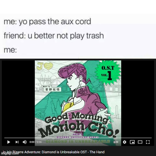 The Hand is the best theme ever | image tagged in there shall be no argument on best anime music,or i will delete this and repost it | made w/ Imgflip meme maker