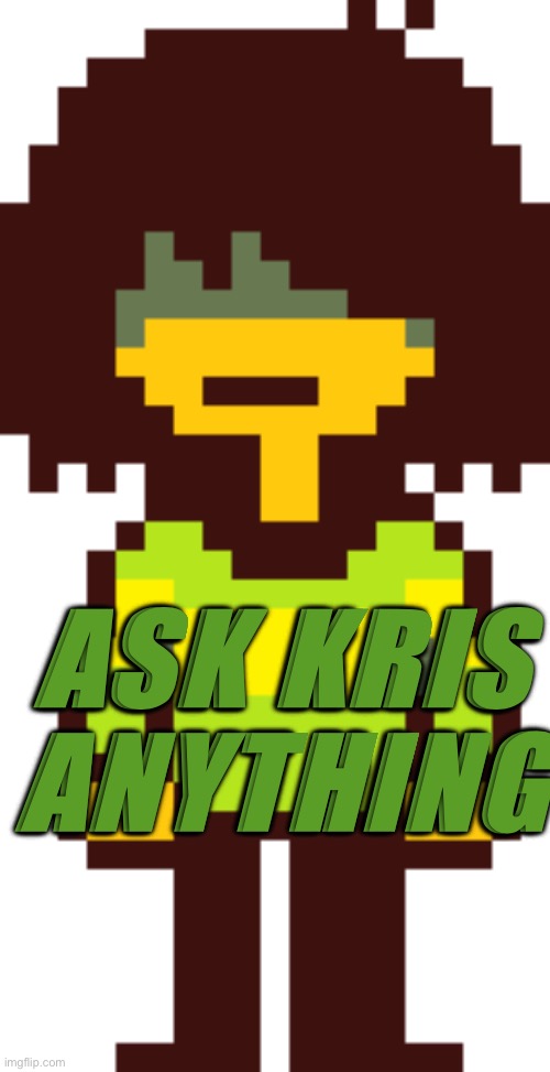 got bored so I made this | ASK KRIS ANYTHING | image tagged in normal kris,ask kris,undertale,deltarune,kris,memes | made w/ Imgflip meme maker