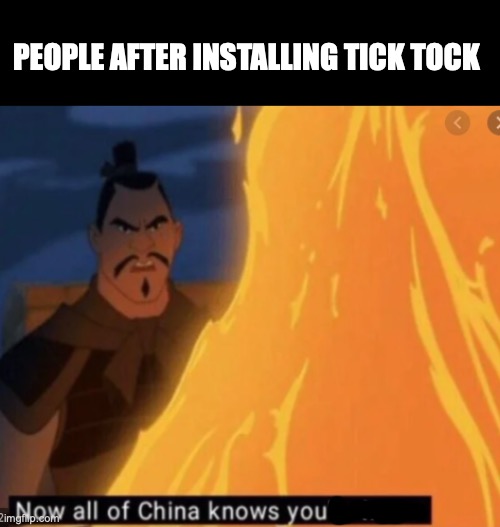 It's true... | PEOPLE AFTER INSTALLING TICK TOCK | image tagged in now all of china knows your here | made w/ Imgflip meme maker