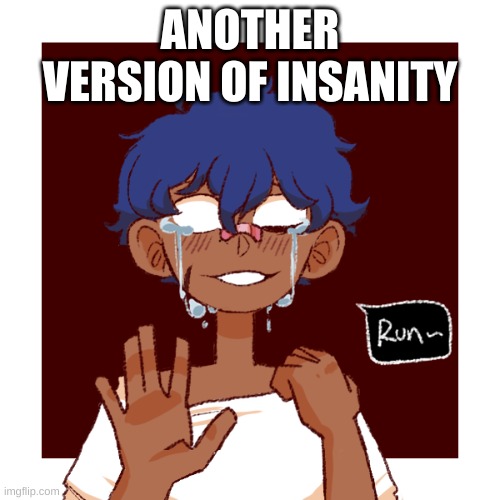 run~ | ANOTHER VERSION OF INSANITY | image tagged in insanity | made w/ Imgflip meme maker