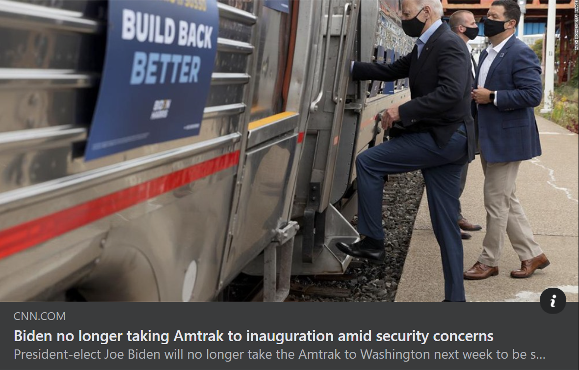 Biden Amtrak inauguration Blank Meme Template