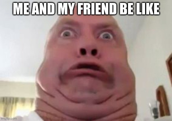 Double chin | ME AND MY FRIEND BE LIKE | image tagged in double chin | made w/ Imgflip meme maker