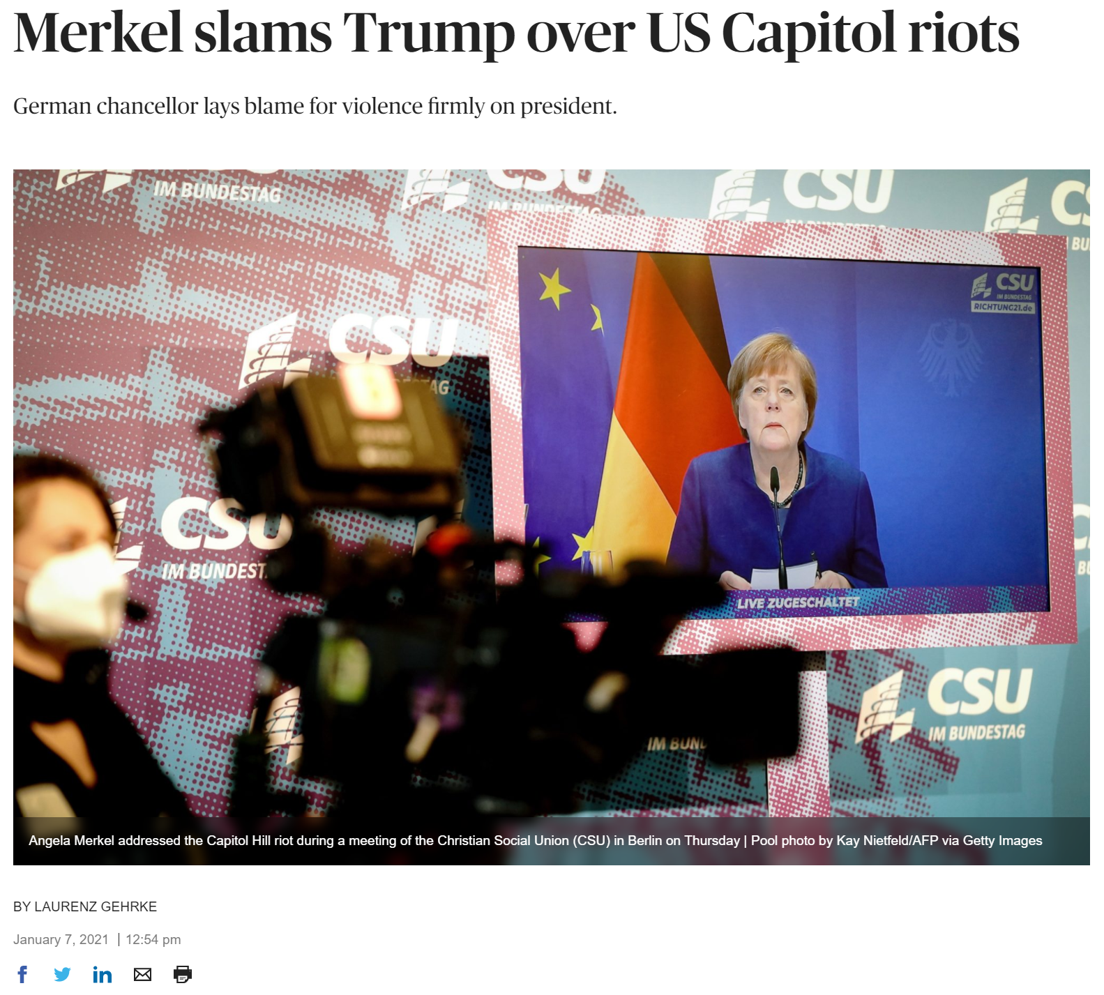 High Quality Merkel slams Trump Blank Meme Template