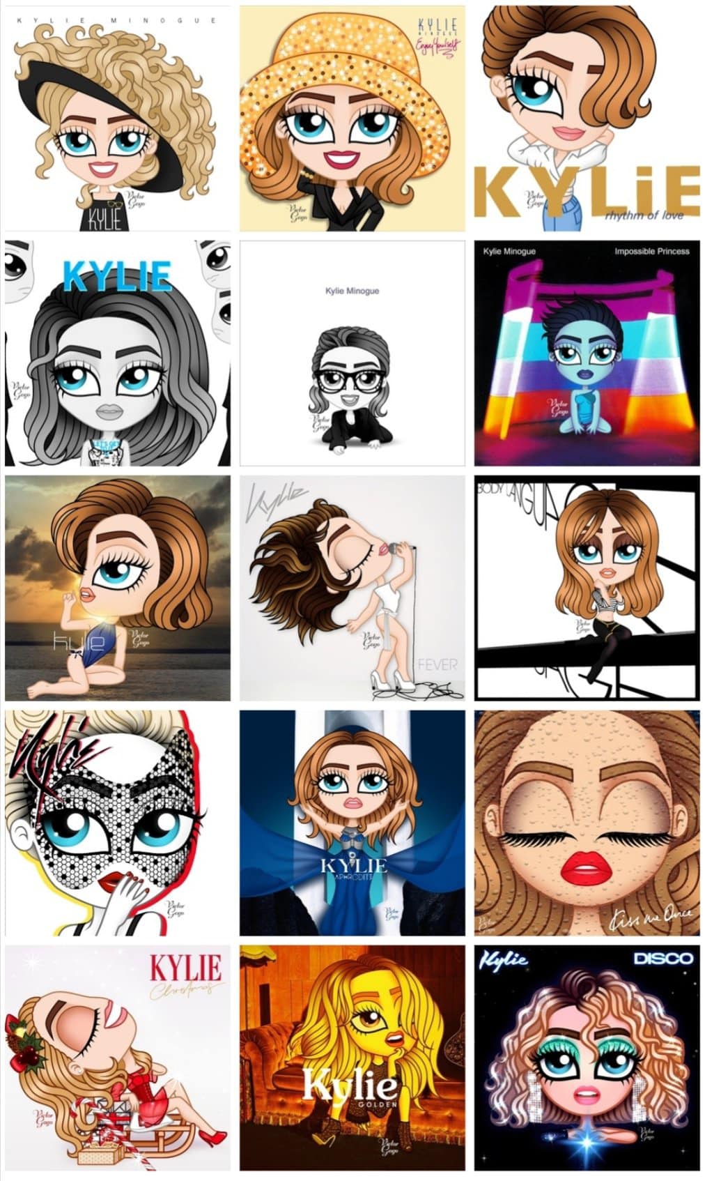 Kylie cartoons Blank Meme Template