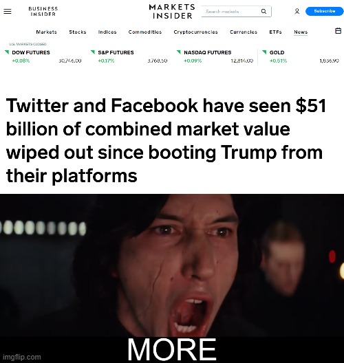 Our censorship overlords losing green | image tagged in more kylo ren,facebook,twitter,trump | made w/ Imgflip meme maker