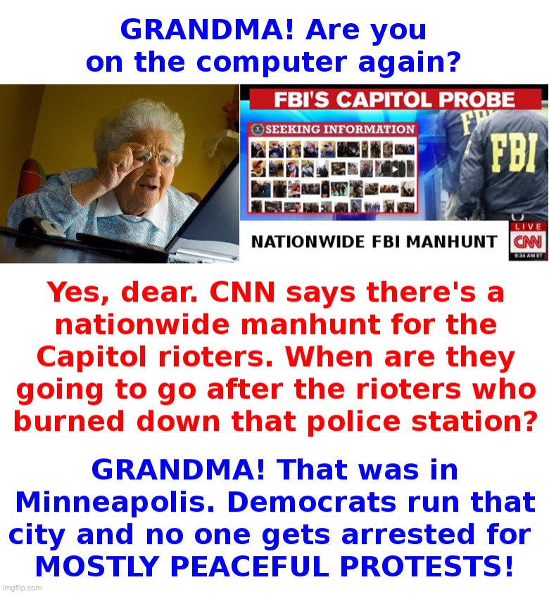 Grandma On The Computer Watching CNN | image tagged in grandma finds the internet,cnn,minneapolis,black lives matter,mostly peaceful protests,riots | made w/ Imgflip meme maker