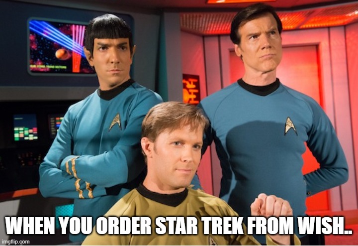 When you order Star Trek from Wish... | WHEN YOU ORDER STAR TREK FROM WISH.. | image tagged in star trek | made w/ Imgflip meme maker