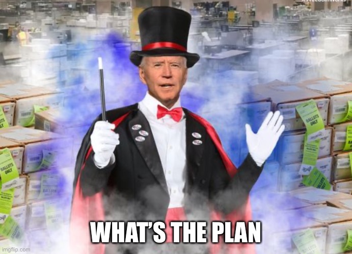 Biden magic | WHAT’S THE PLAN | image tagged in biden magic | made w/ Imgflip meme maker