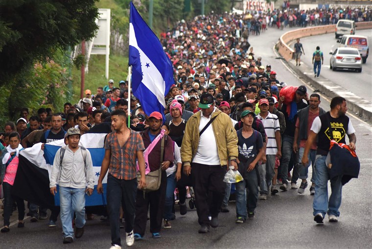 Migrant caravan Biden voters Blank Meme Template