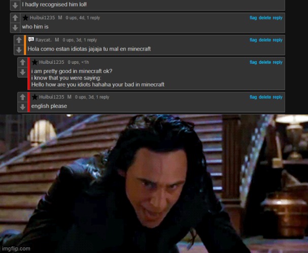 WTF I am good in minecraft | image tagged in memes,loki | made w/ Imgflip meme maker