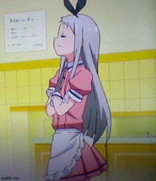 hideri is not impressed temp | image tagged in hideri is not impressed | made w/ Imgflip meme maker
