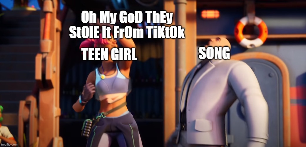 ocean punches brutus | Oh My GoD ThEy StOlE It FrOm TiKtOk; SONG; TEEN GIRL | image tagged in ocean punches brutus | made w/ Imgflip meme maker