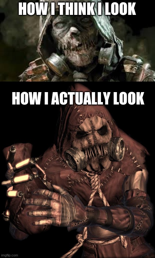 yeet | HOW I THINK I LOOK; HOW I ACTUALLY LOOK | image tagged in scarecrow | made w/ Imgflip meme maker