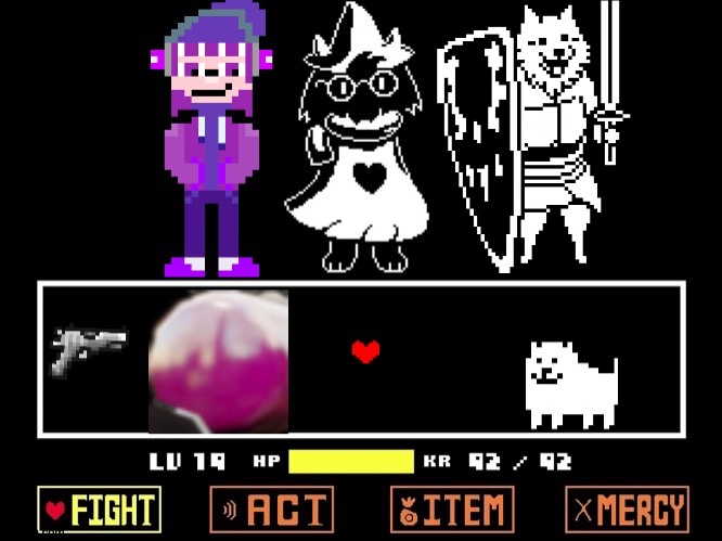 The Flipped Time Trio (again) | image tagged in imgflip,undertale,deltarune,splatoon,inkling,lesser dog | made w/ Imgflip meme maker