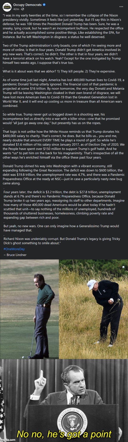Trump Nixon comparison Blank Meme Template