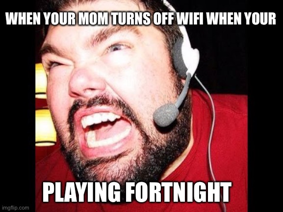 Fortnite | WHEN YOUR MOM TURNS OFF WIFI WHEN YOUR; PLAYING FORTNIGHT | image tagged in fortnite | made w/ Imgflip meme maker