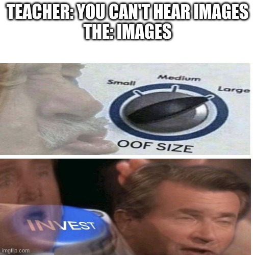 Blank Transparent Square | TEACHER: YOU CAN'T HEAR IMAGES
THE: IMAGES | image tagged in memes,blank transparent square | made w/ Imgflip meme maker