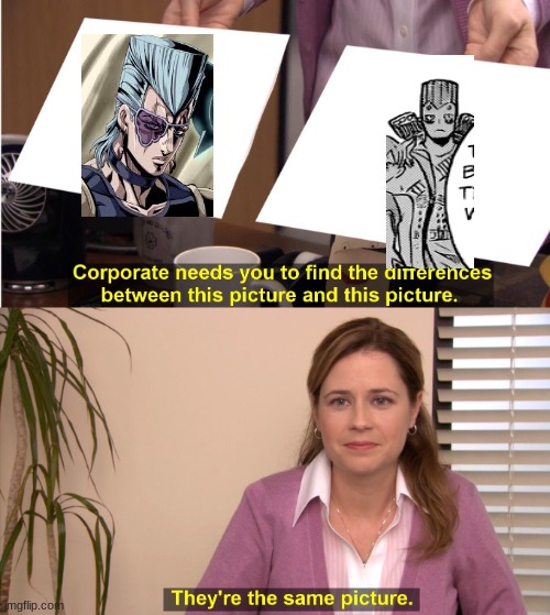 why does this mha character look like polnareff from jjba? | image tagged in memes,they're the same picture | made w/ Imgflip meme maker