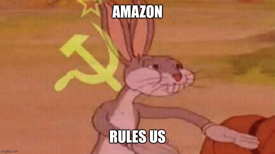 Our meme | AMAZON RULES US | image tagged in our meme | made w/ Imgflip meme maker