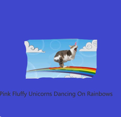 High Quality Pink Fluffy Unicorn Cat Blank Meme Template