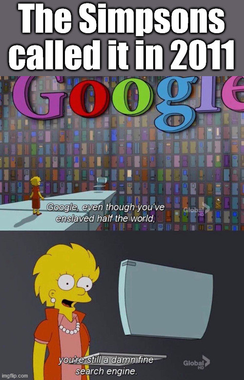 This episode will disappear soon, just like you conservatives. | The Simpsons called it in 2011 | image tagged in political meme | made w/ Imgflip meme maker