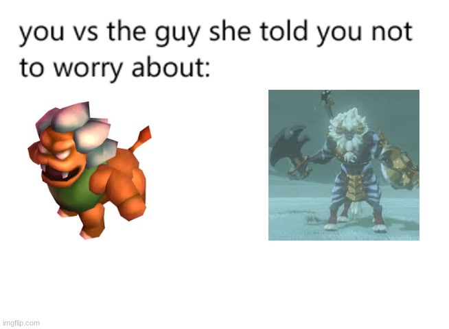 LYNELS ARE FREAKING SCARY NOW | image tagged in you vs the guy she told you not to worry about | made w/ Imgflip meme maker